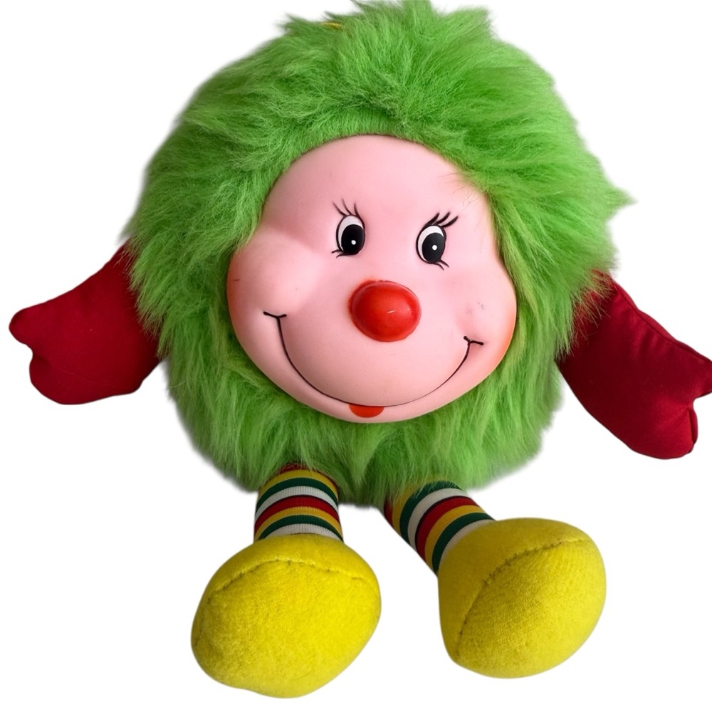 VINTAGE RAINBOW BRITE Lucky Green Sprite Doll Plush Toy 80s